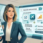 Référencement d'une application mobile sur Google illustré par un professionnel européen