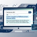 Illustration des balises meta reliant le code HTML aux résultats de recherche