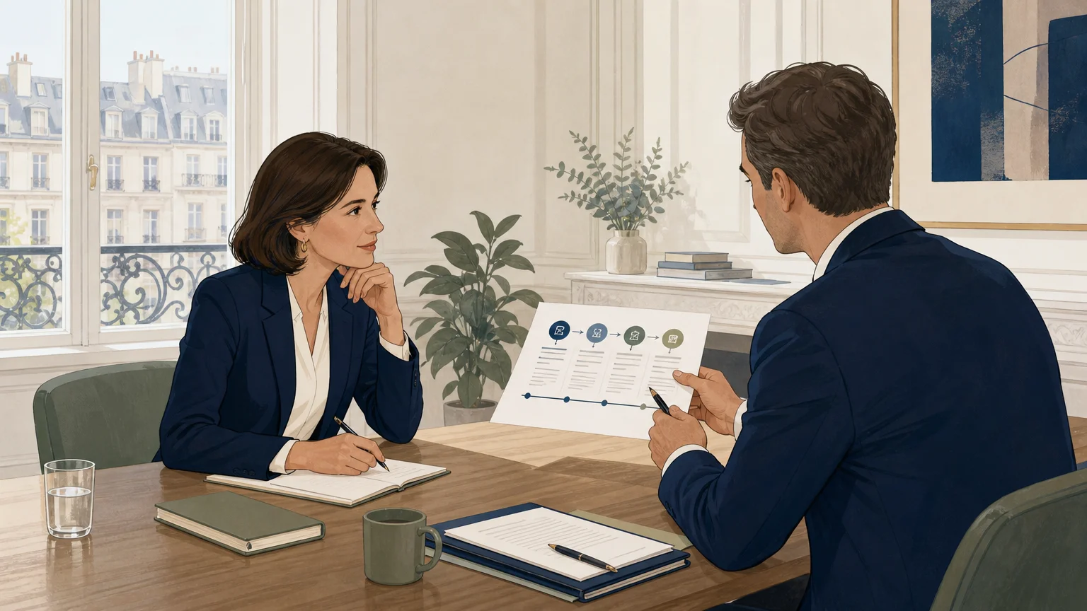 Échange professionnel avant de choisir un consultant SEO