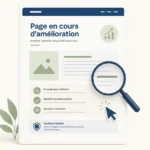 Illustration d’une page web en cours d’optimisation
