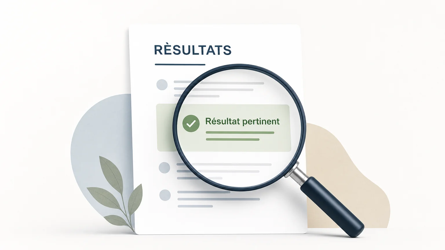Illustration des critères de positionnement Google