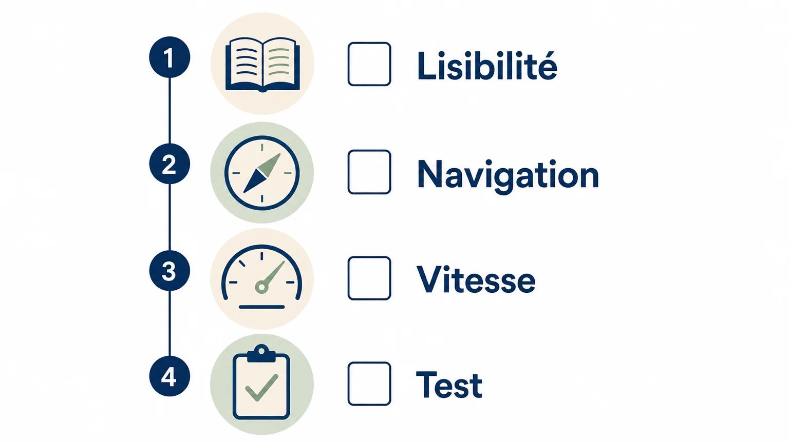 Checklist illustrée des critères à vérifier pour un site mobile-friendly