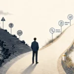 Illustration éditoriale des risques du consultant SEO black hat
